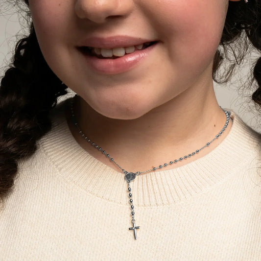 BABY ROZENKRANS KETTING - ZILVER