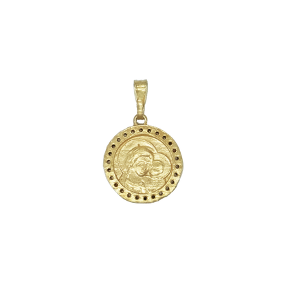 POPE LEO XIV - MEDAL - GOLDEN SILVER AND ZIRCONIA