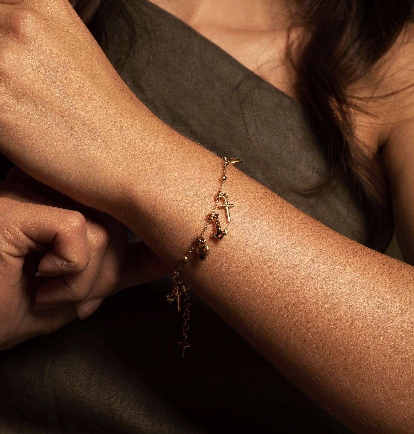 FAITH HOPE EN CHARITY - ARMBAND - VERMEIL ZILVER