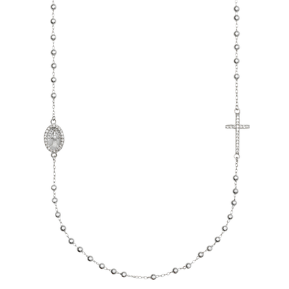 MIRACULOUS EN KRUIS - KETTING - ZILVER
