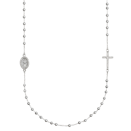 MIRACULOUS EN KRUIS - KETTING - ZILVER