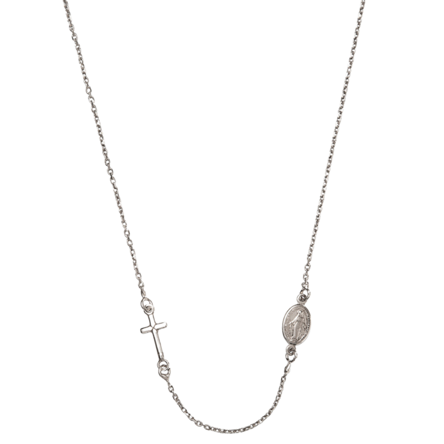 MIRACULOUS EN KRUIS - KETTING - ZILVER