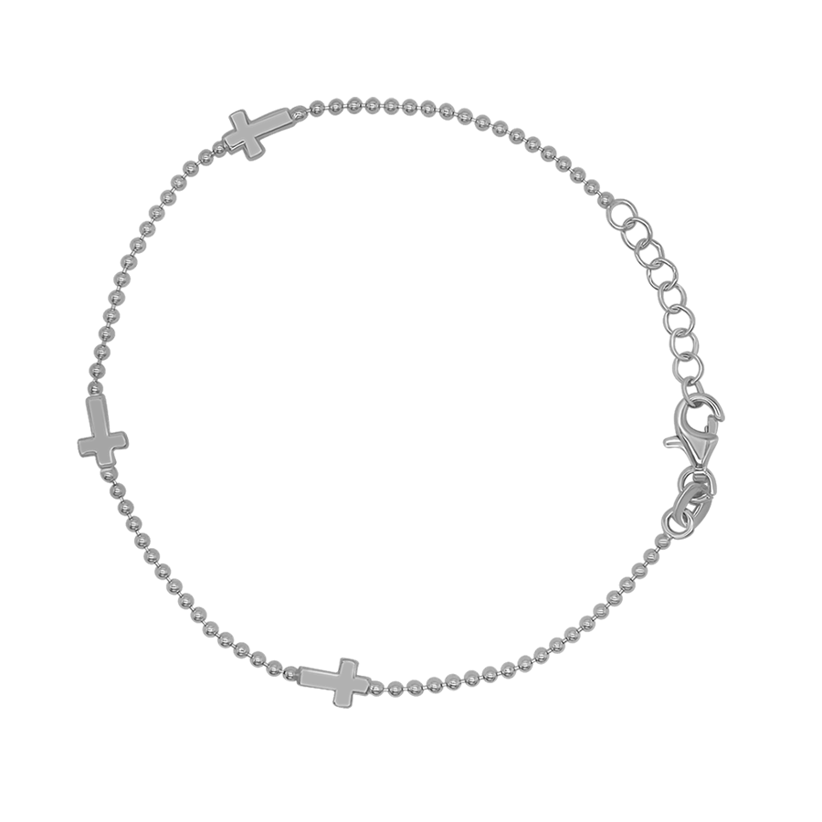 KRUIS ARMBAND -  ZILVER