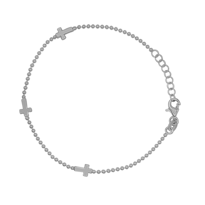 KRUIS ARMBAND -  ZILVER