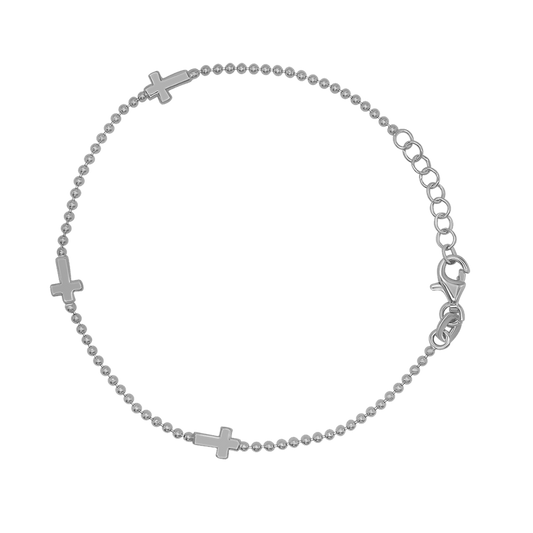 KRUIS ARMBAND -  ZILVER