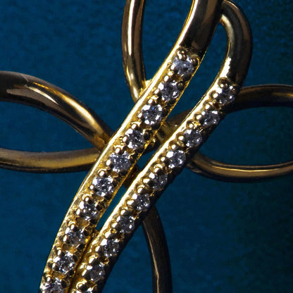 KRUIS KETTING - DIAMANTEN EN GOUD