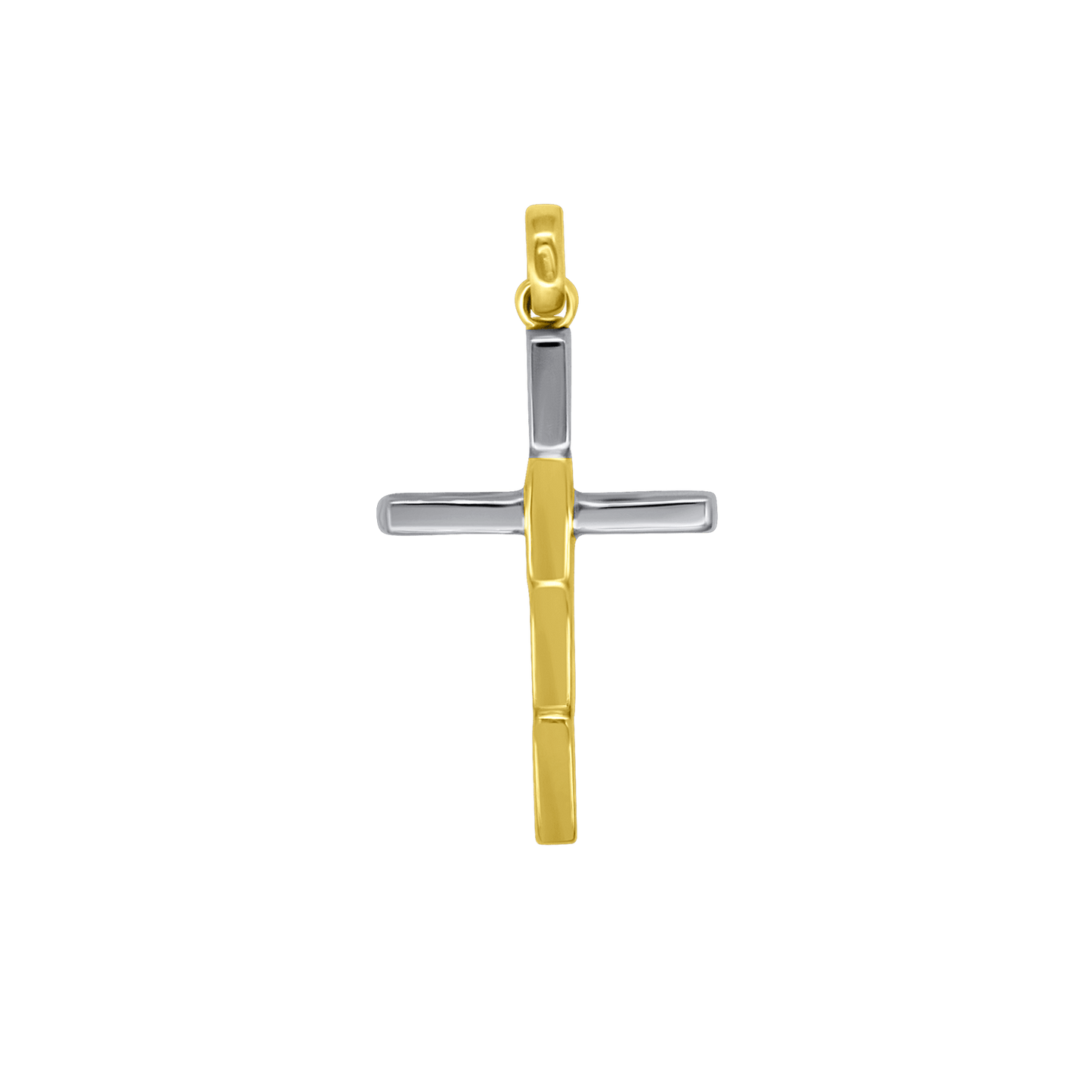 CROSS PENDANT - BICOLOR GOLD