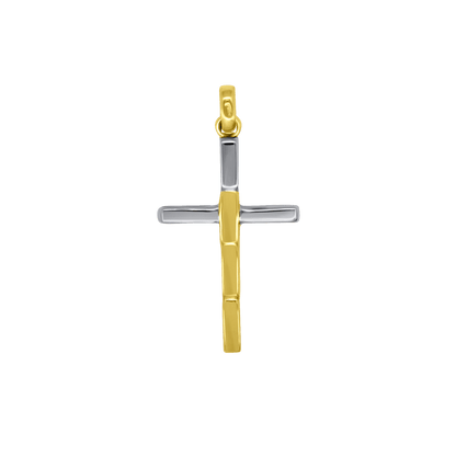 CROSS PENDANT - BICOLOR GOLD