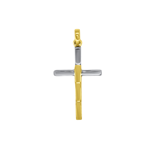 KRUIS HANGER - BICOLOR GOUD