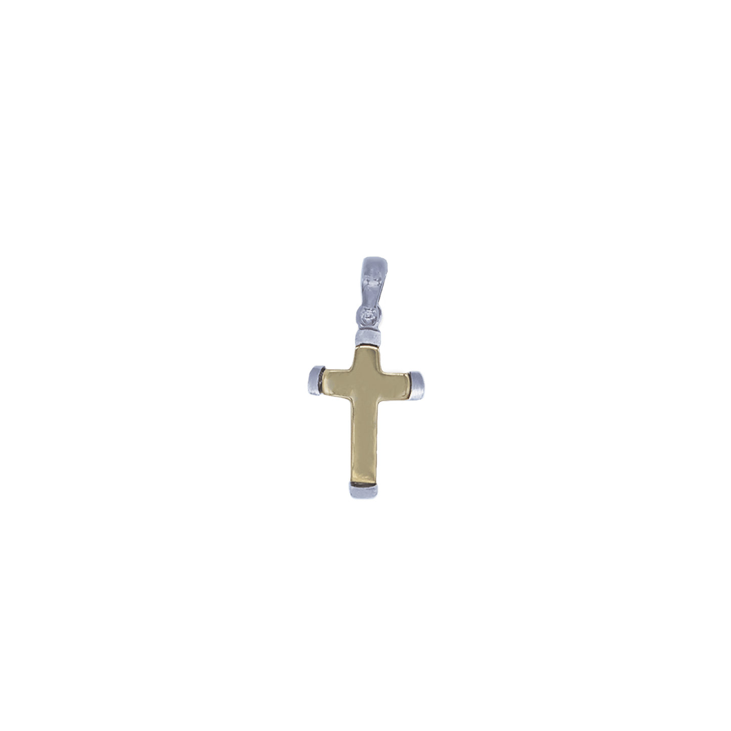 CROSS PENDANT - BICOLOR GOLD