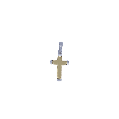 CROSS PENDANT - BICOLOR GOLD