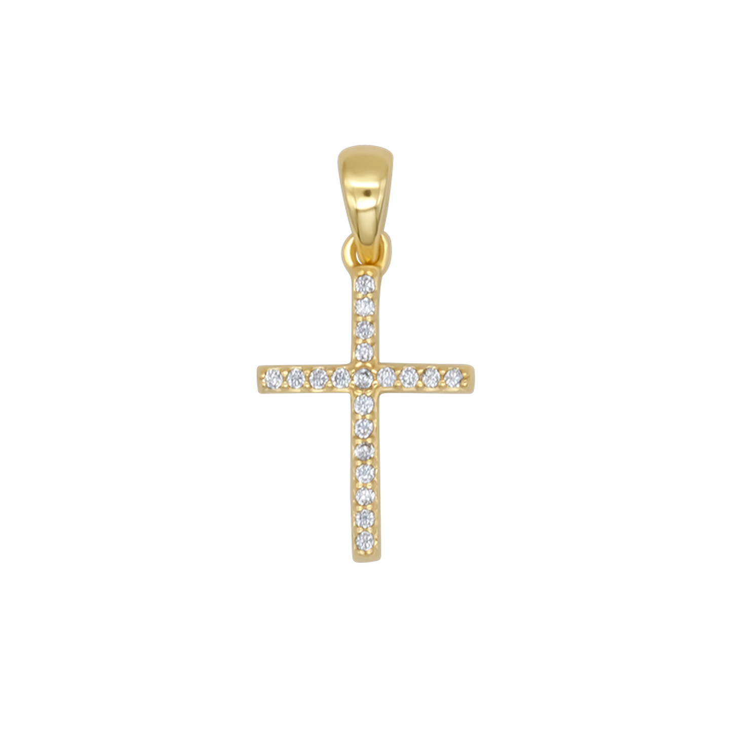 KRUIS HANGER - ZIRKONIA EN GOUDEN ZILVER
