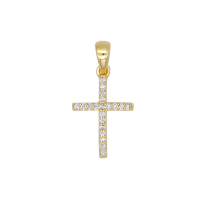 KRUIS HANGER - ZIRKONIA EN GOUDEN ZILVER