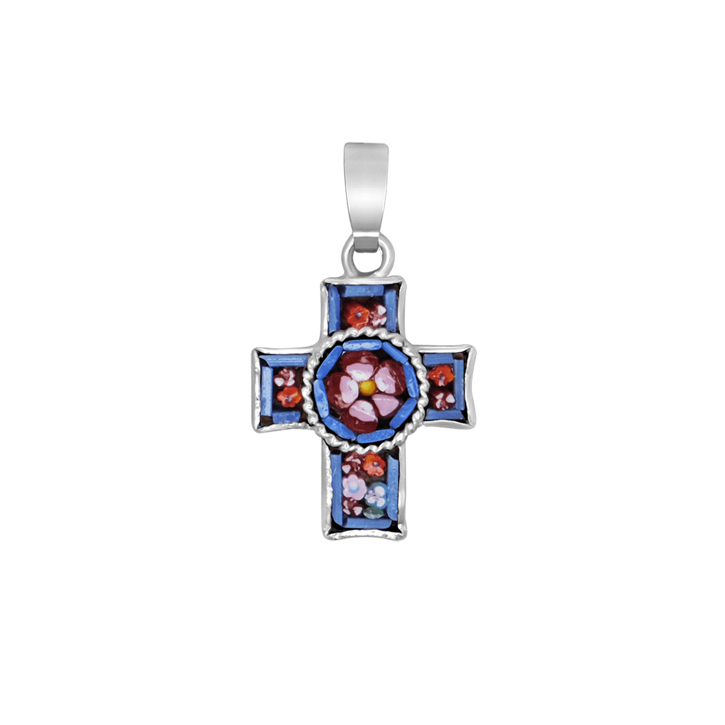 CROSS PENDANT - MICROMOSAIC JEWELRY - METAL