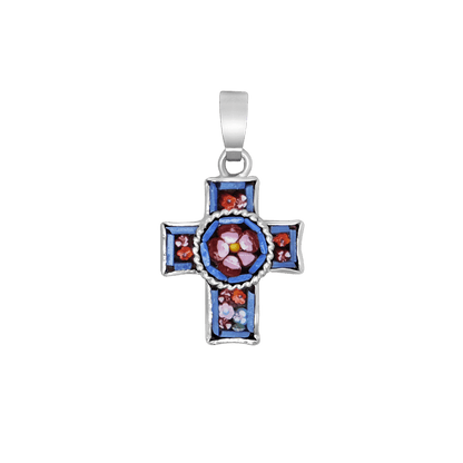 CROSS PENDANT - MICROMOSAIC JEWELRY - METAL