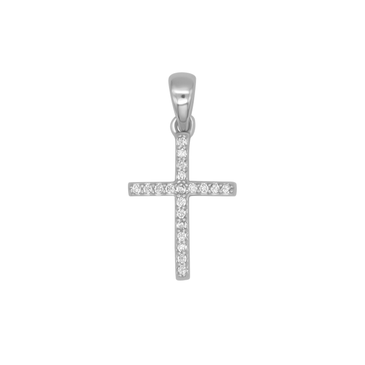 KRUIS HANGER - ZIRKONIA EN ZILVER
