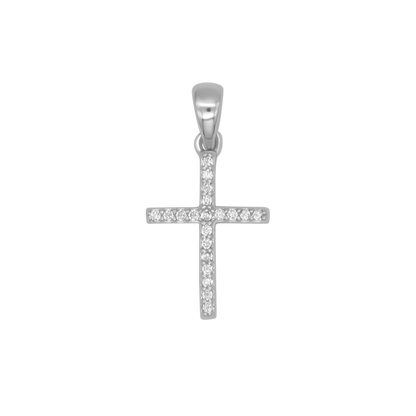 KRUIS HANGER - ZIRKONIA EN ZILVER