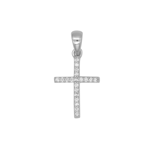 KRUIS HANGER - ZIRKONIA EN ZILVER