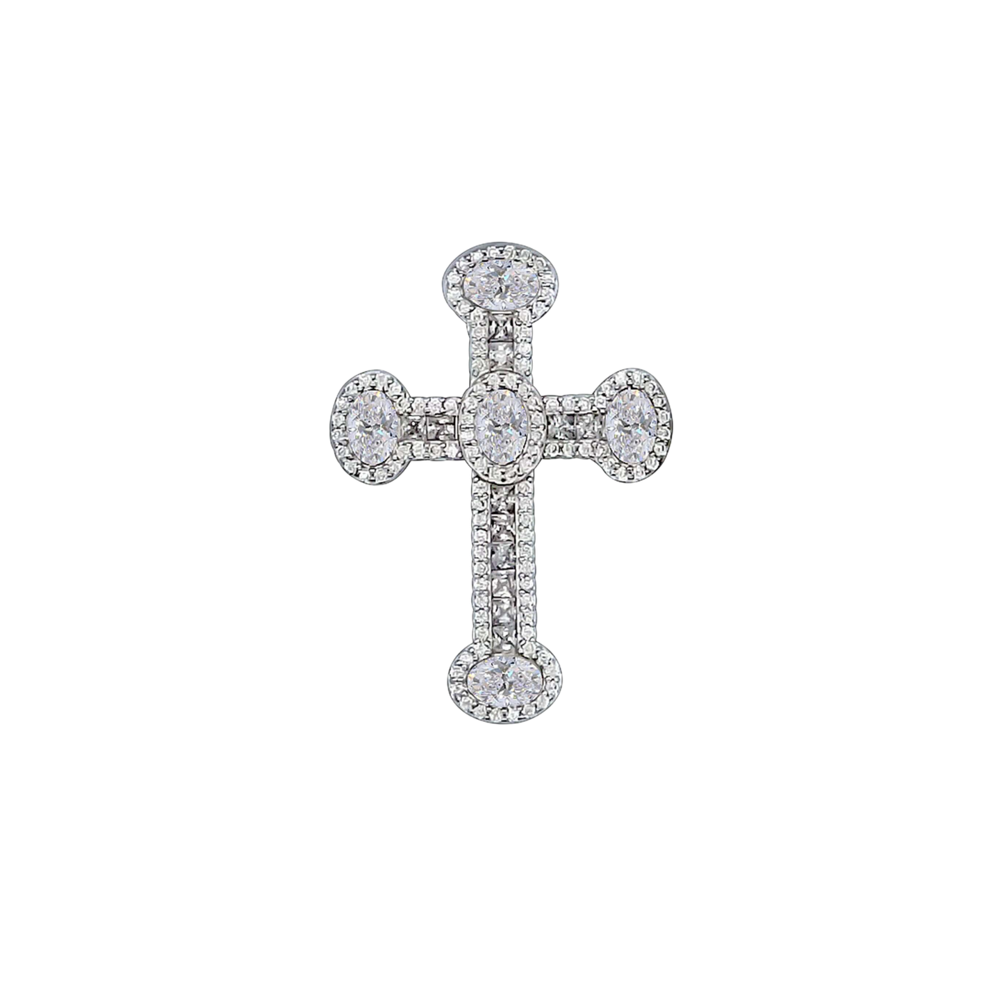 KRUIS HANGER - ZILVER, CRYSTALS EN ZIRKONIA