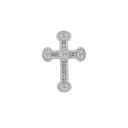 KRUIS HANGER - ZILVER, CRYSTALS EN ZIRKONIA