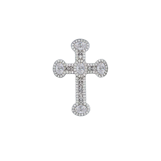 KRUIS HANGER - ZILVER, CRYSTALS EN ZIRKONIA