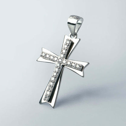 KRUIS HANGER - ZILVER EN ZIRCONS