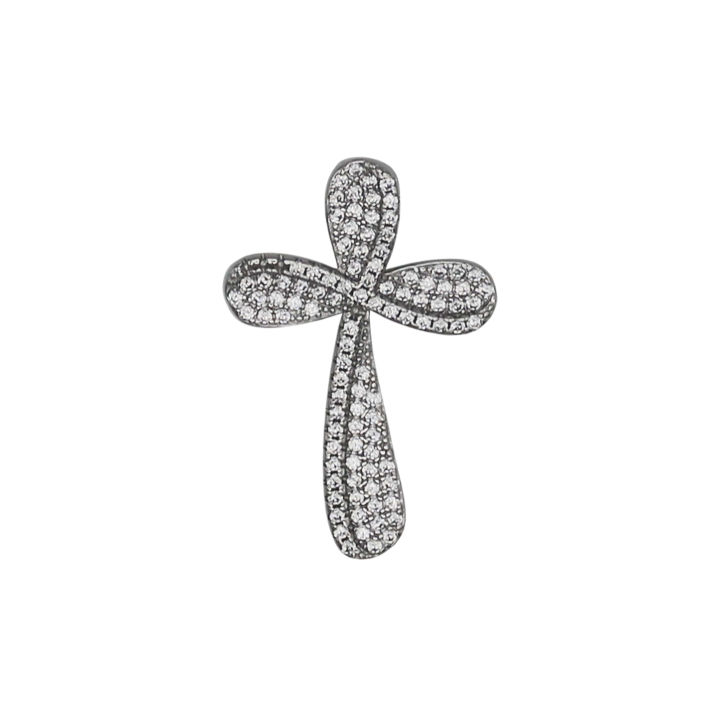 CROSS PENDANT - SILVER AND ZIRCONIA