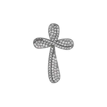 CROSS PENDANT - SILVER AND ZIRCONIA