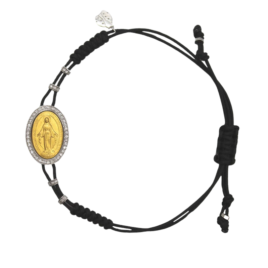 MIRACULOUS MEDAL BRACELET - GOLD AND DIAMONDS