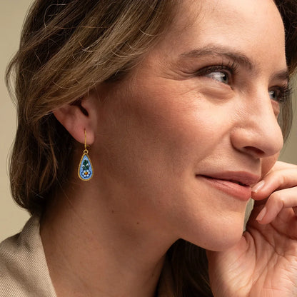 EARRINGS - MICROMOSAIC JEWELRY - GOUDEN METAAL