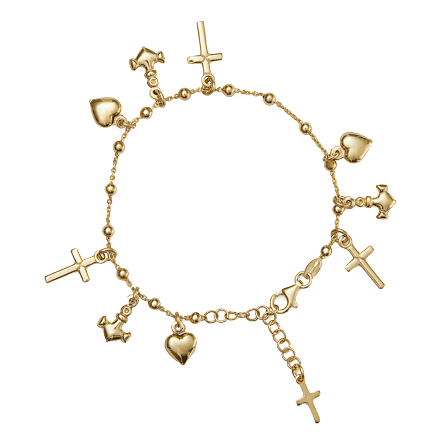 FAITH HOPE EN CHARITY - ARMBAND - VERMEIL ZILVER