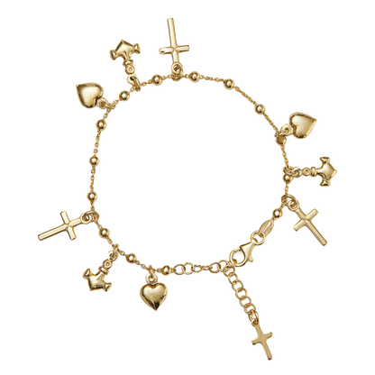 FAITH HOPE EN CHARITY - ARMBAND - VERMEIL ZILVER