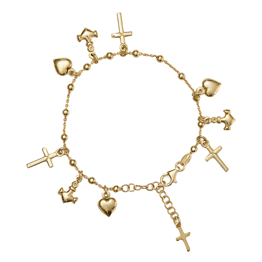 FAITH HOPE EN CHARITY - ARMBAND - VERMEIL ZILVER