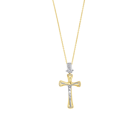 DIAMOND KRUISBEELD - KETTING - GOUD