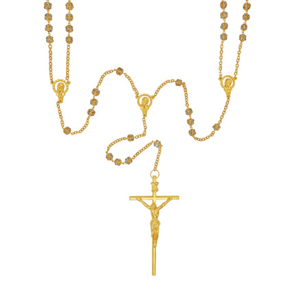 WEDDING LASSO ROSARY - GOLDEN METAL