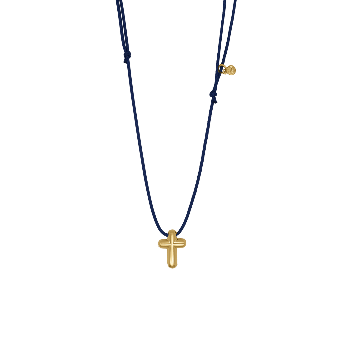 KRUIS KETTING - BLUE ROPE EN GOUDEN ZILVER