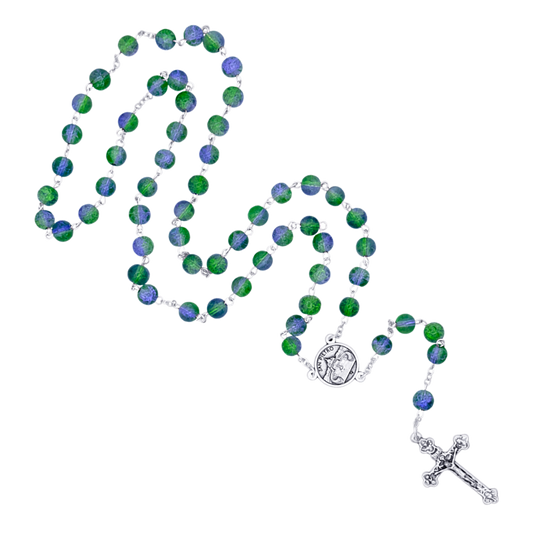 GREEN EN PURPLE GLASS  - ROZENKRANS - METAAL