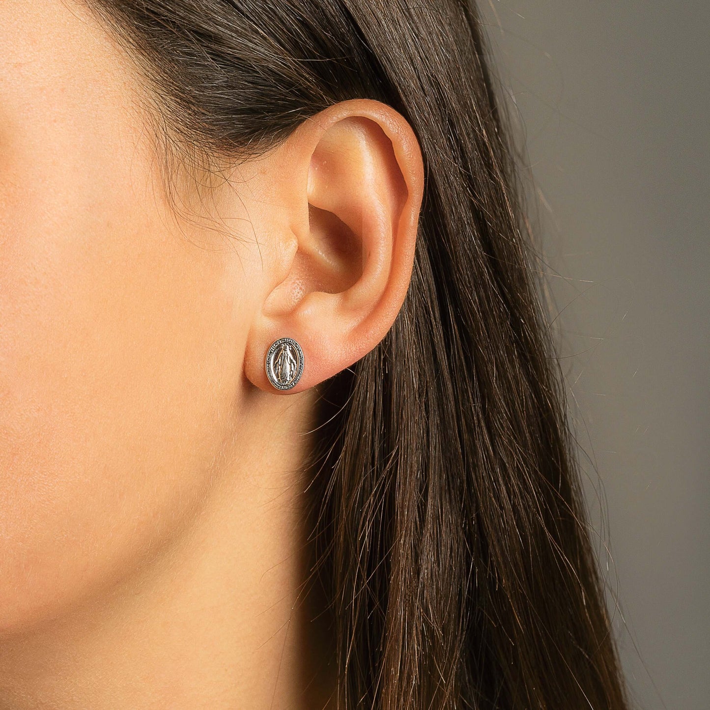 MIRACULOUS MEDAILLE - STUD EARRINGS - ZILVER
