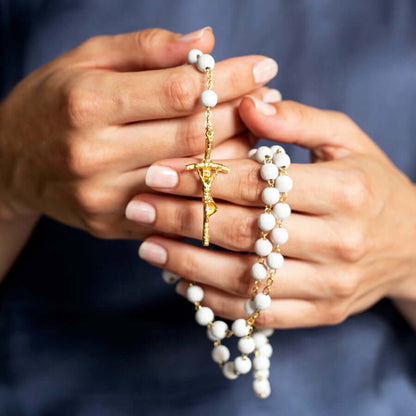 SCENTED JASMINE PETAL ROSARY - METAL