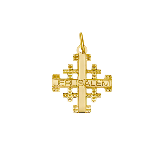 JERUSALEM KRUIS HANGER - GOUDEN ZILVER