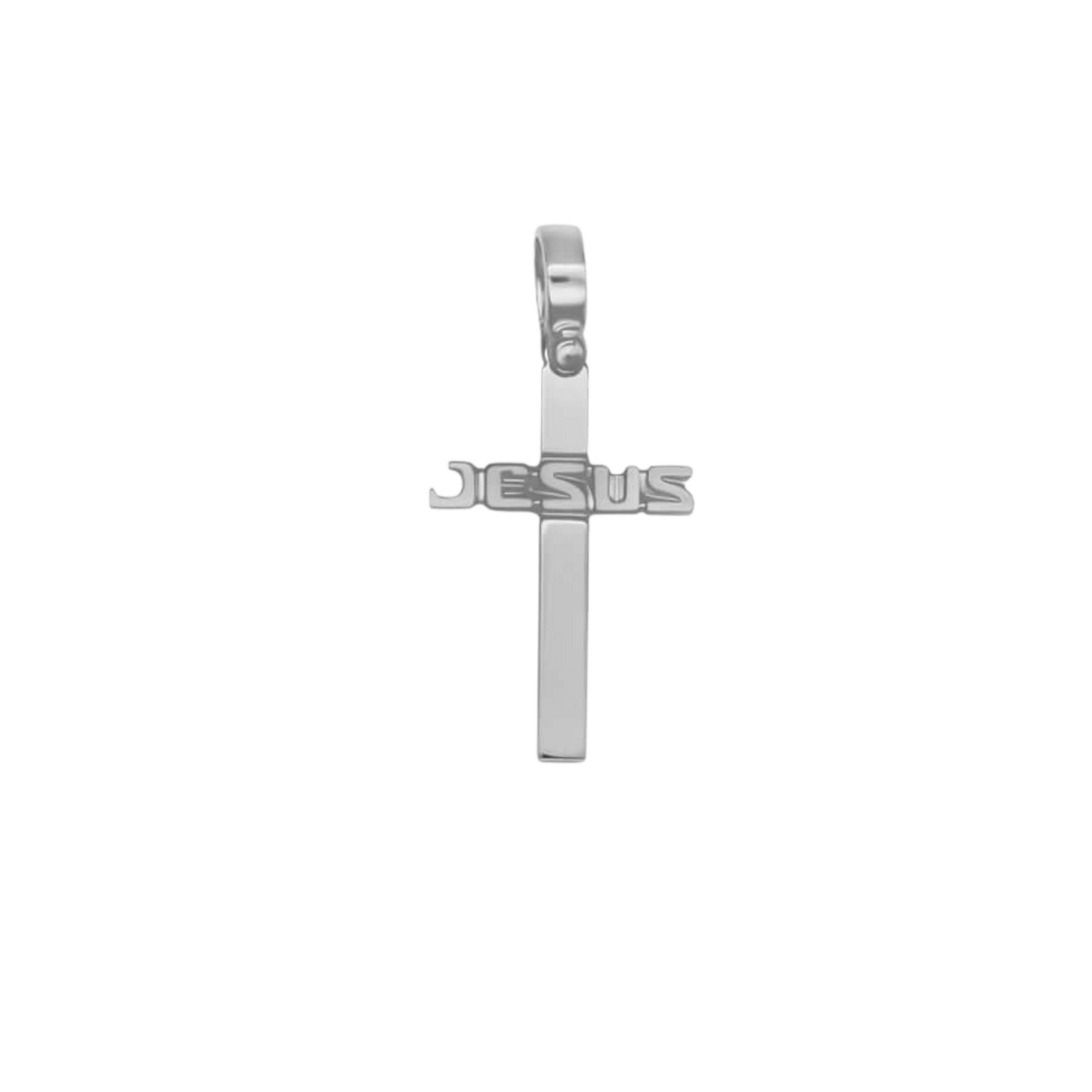 JESUS CROSS PENDANT - SILVER