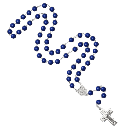 LAPIS LAZULI BEADS - ROSARY - SILVER
