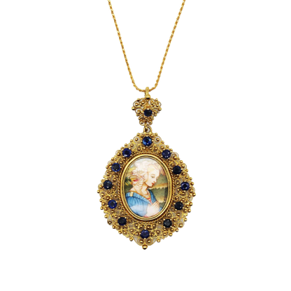 MADONNA OF LIPPI NECKLACE - GOLD AND SAPPHIRES