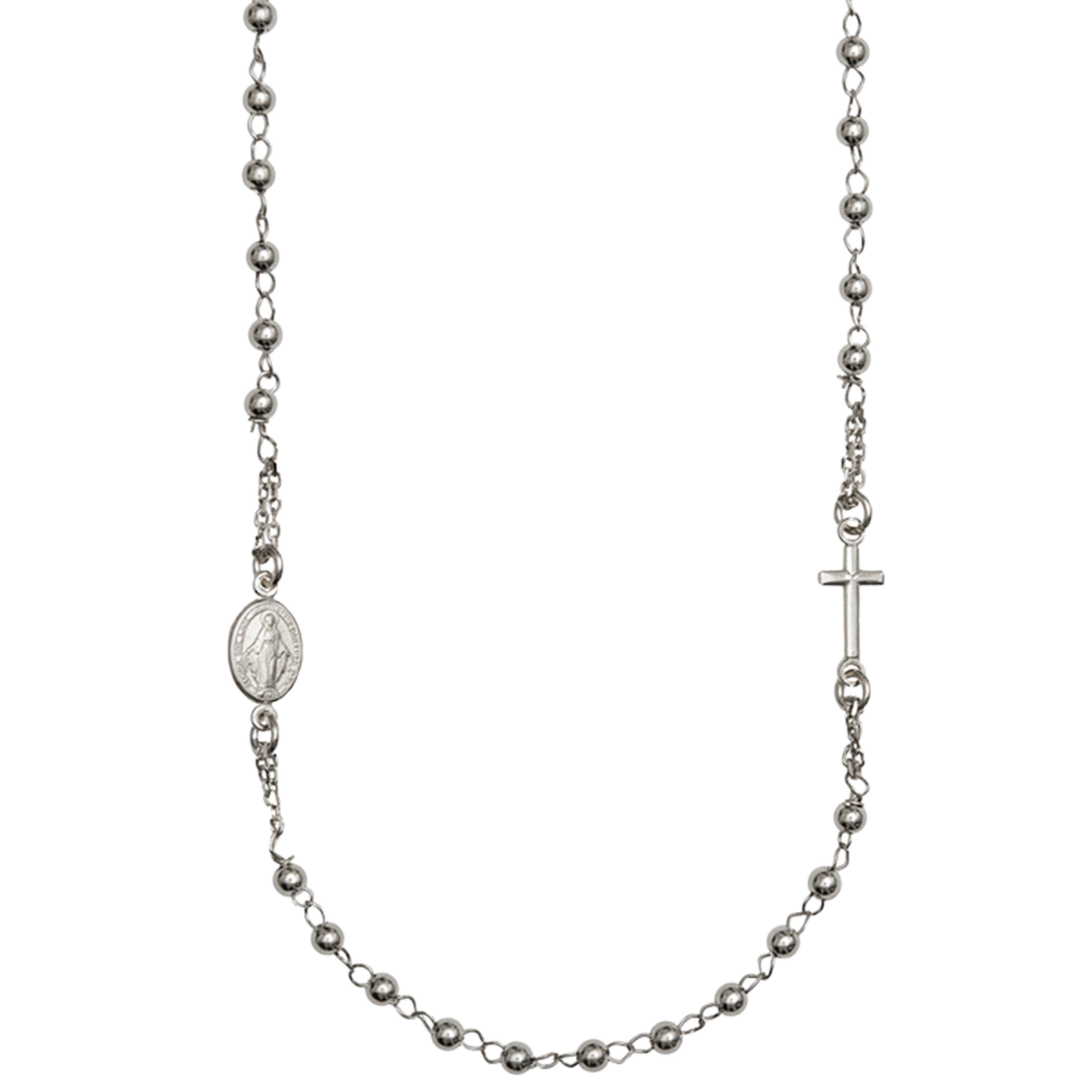 MIRACULOUS EN KRUIS - KETTING - ZILVER