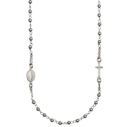 MIRACULOUS EN KRUIS - KETTING - WITGOUD