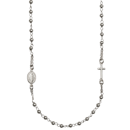 MIRACULOUS EN KRUIS - KETTING - WITGOUD