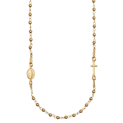 MIRACULOUS EN KRUIS - KETTING - GOUD