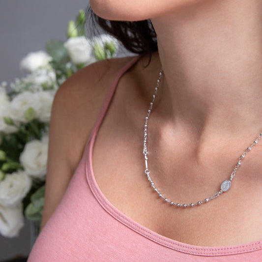 MIRACULOUS EN KRUIS - KETTING - ZILVER