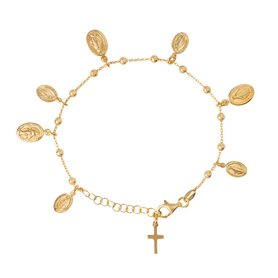 MIRACULOUS MADONNA MEDAILLE - ARMBAND - VERMEIL ZILVER