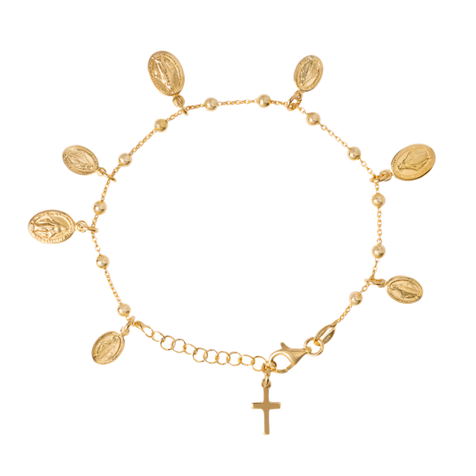 MIRACULOUS MADONNA MEDAILLE - ARMBAND - VERMEIL ZILVER